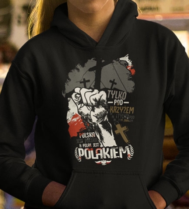 Damska bluza z kapturem TYLKO POD KRZYŻEM